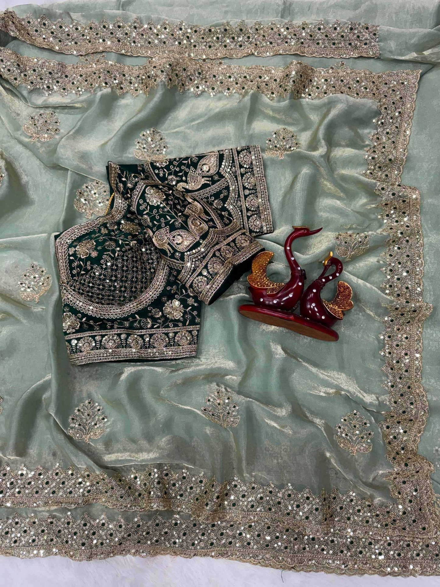 Satin Sequence Saree