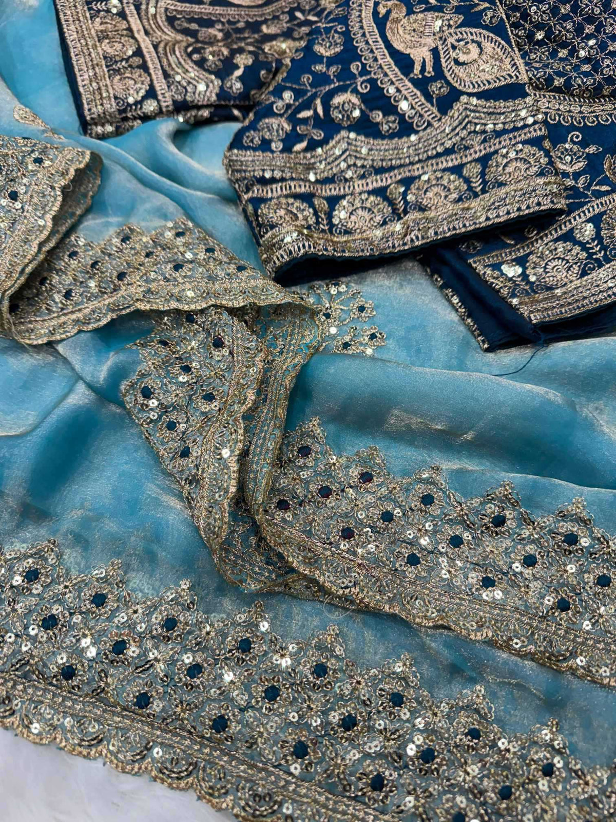 Satin Sequence Saree