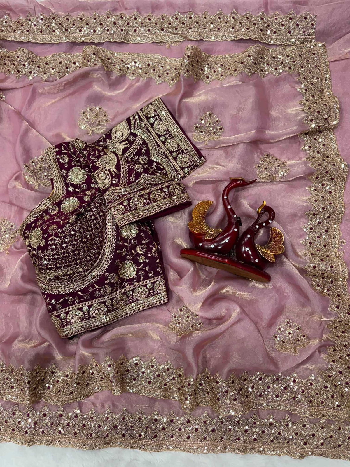 Satin Sequence Saree