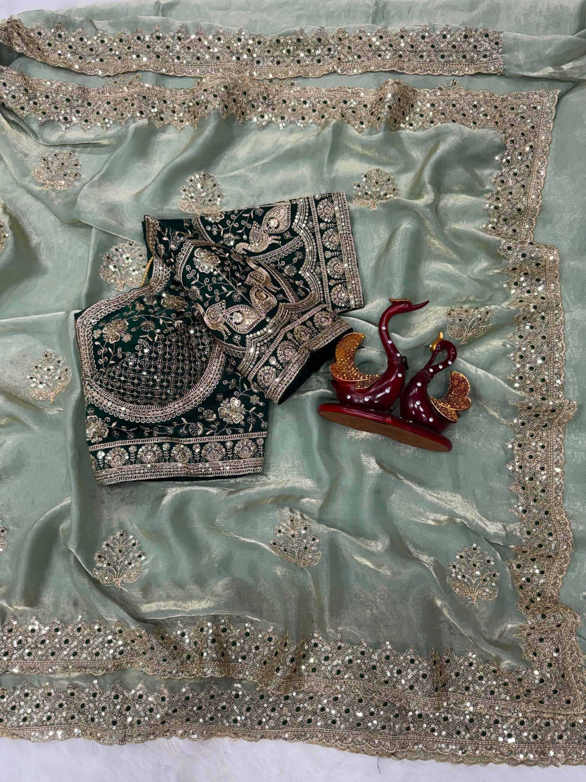 Satin Sequence Saree