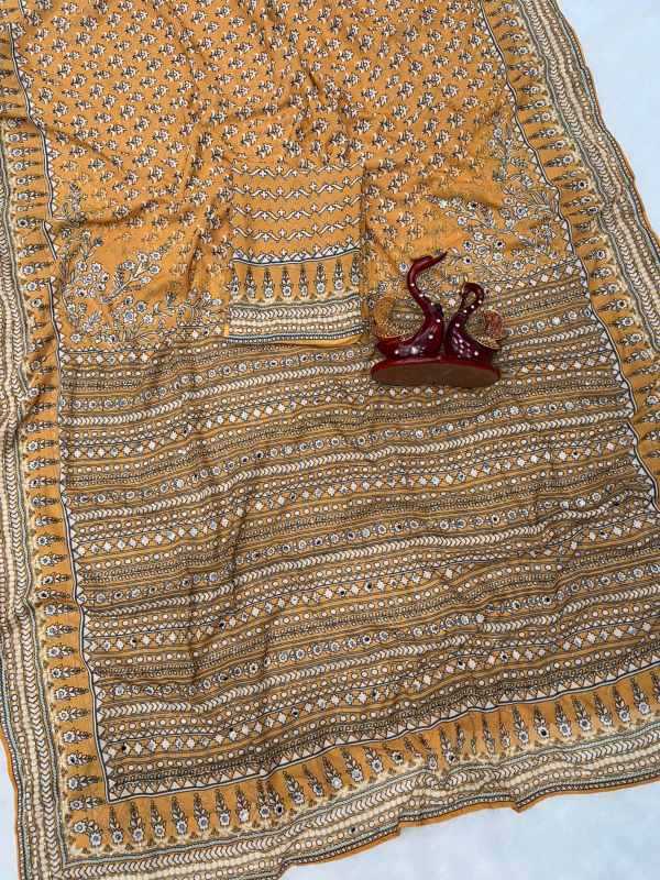 Faux Georgette Saree in Blue