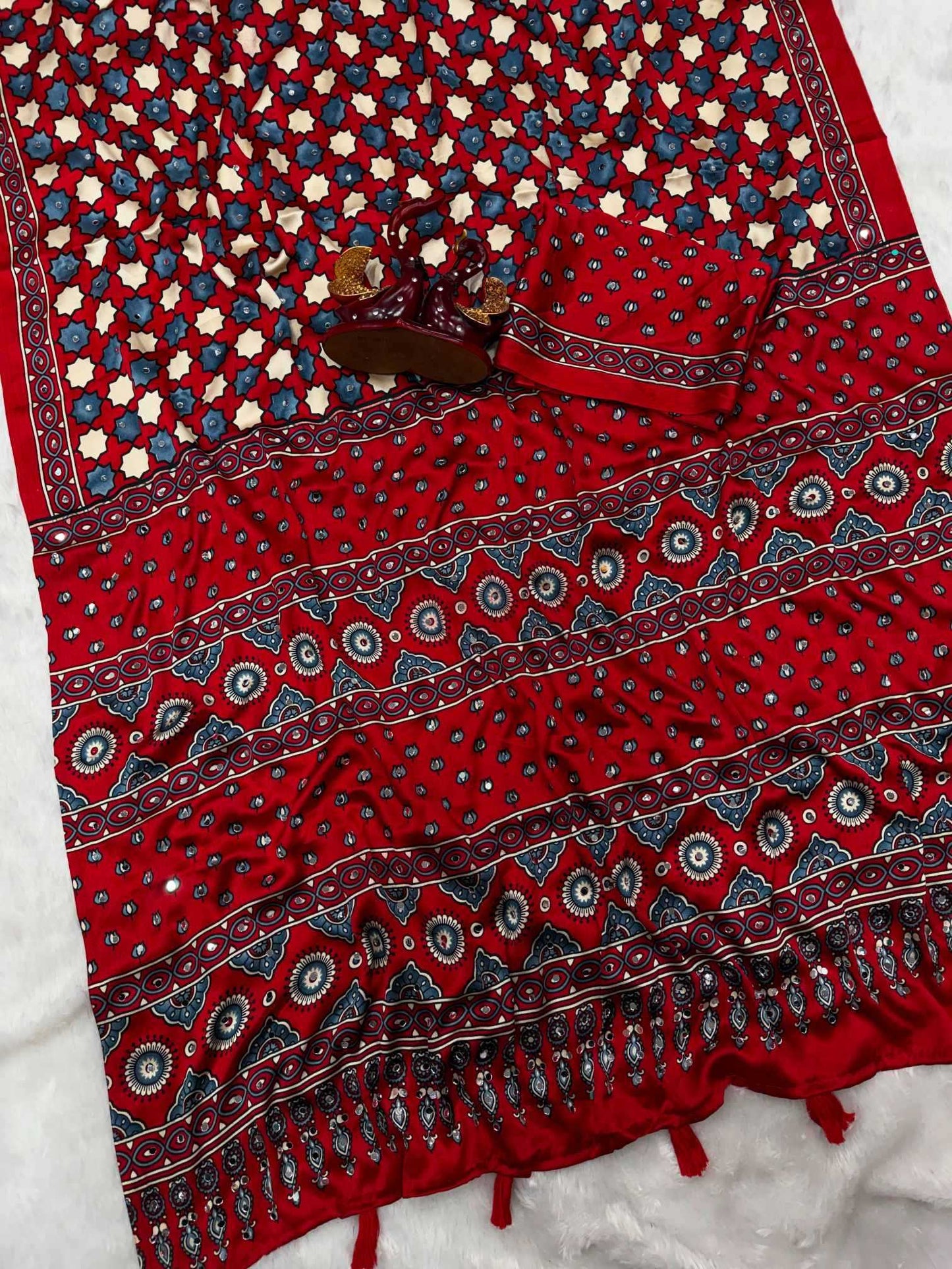 Japan Sartin Printed Saree