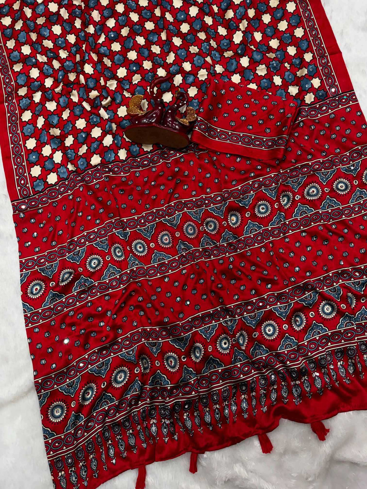 Japan Sartin Printed Saree
