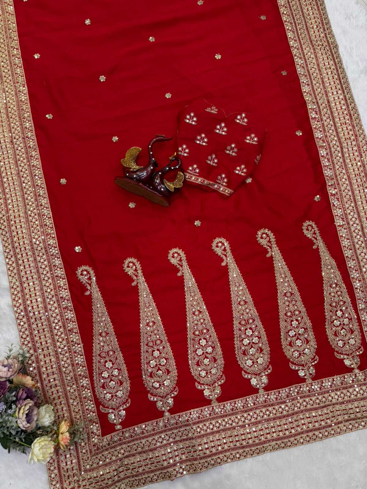 Vichitra Silk Party Wear Saree
