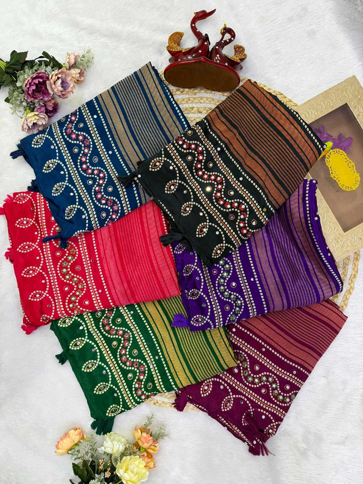 Satin Printed Saree