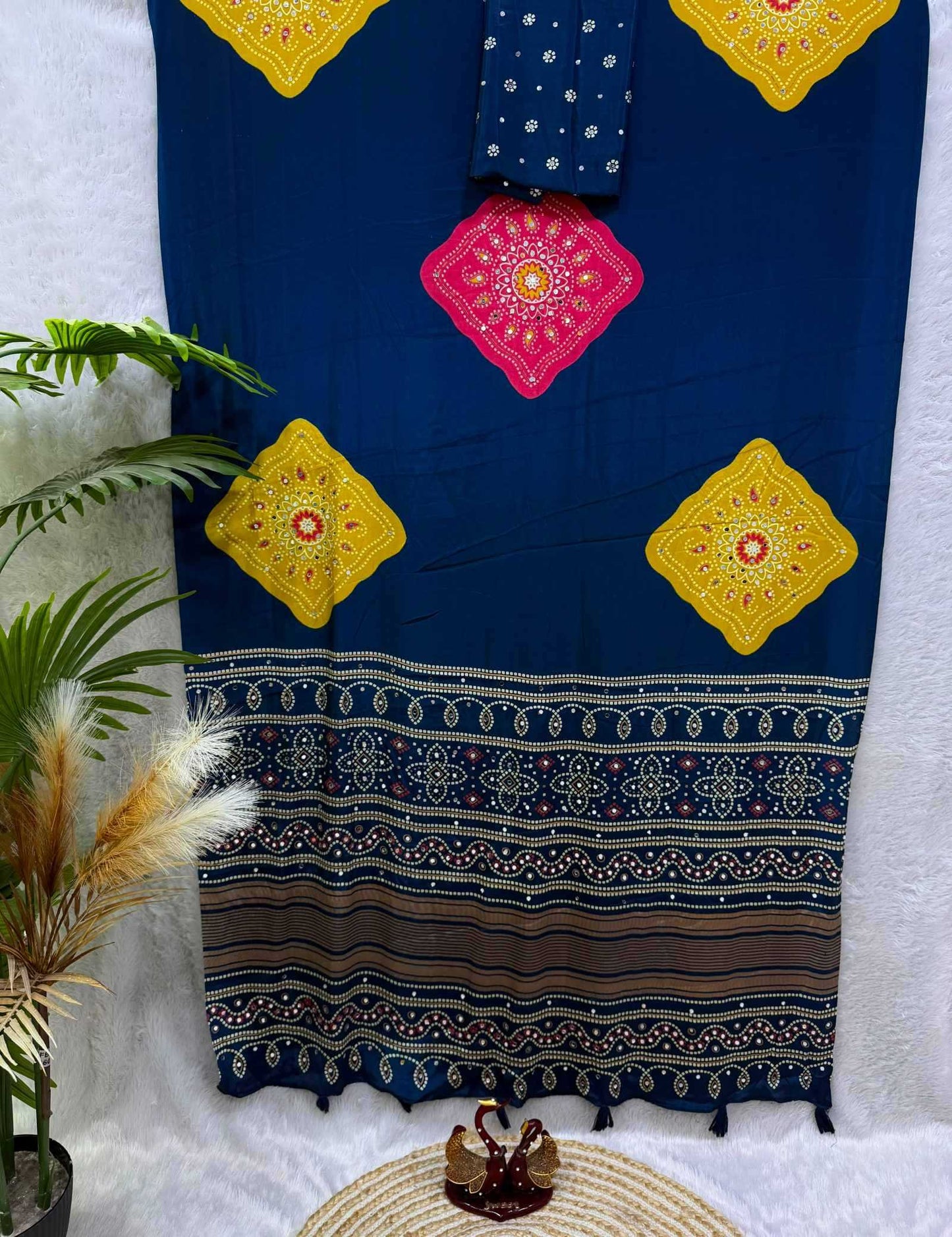Satin Printed Saree