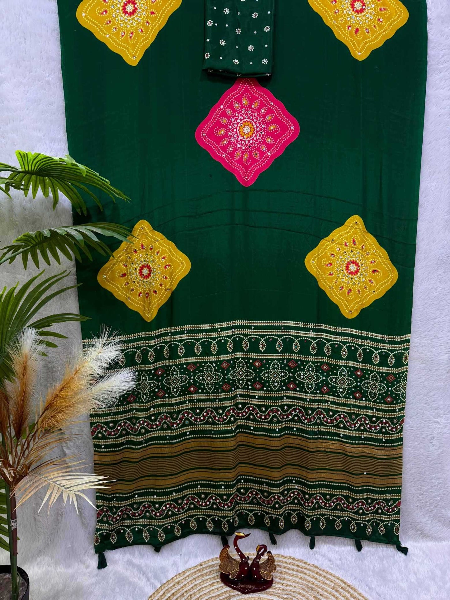 Satin Printed Saree