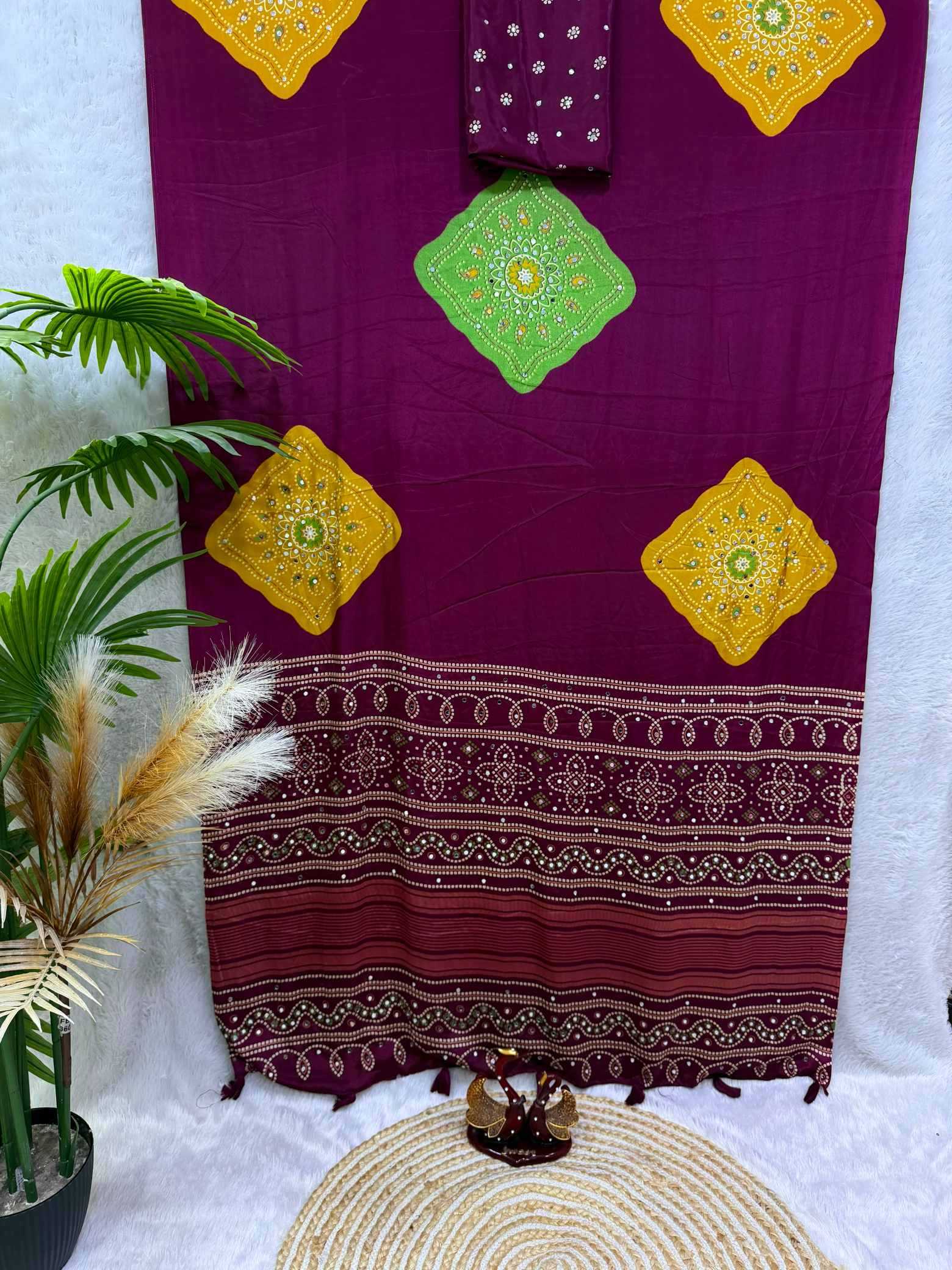Satin Printed Saree
