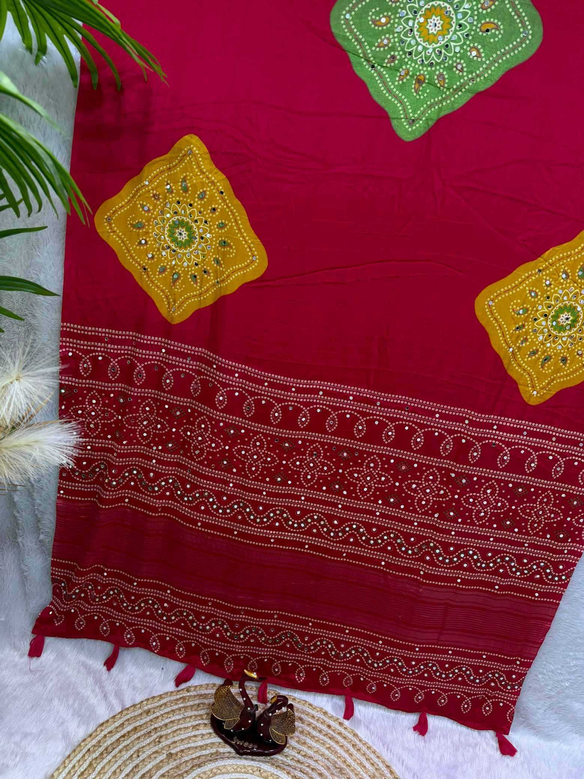 Satin Printed Saree