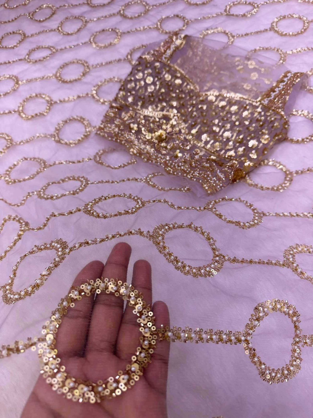Soft Net Sequence Saree