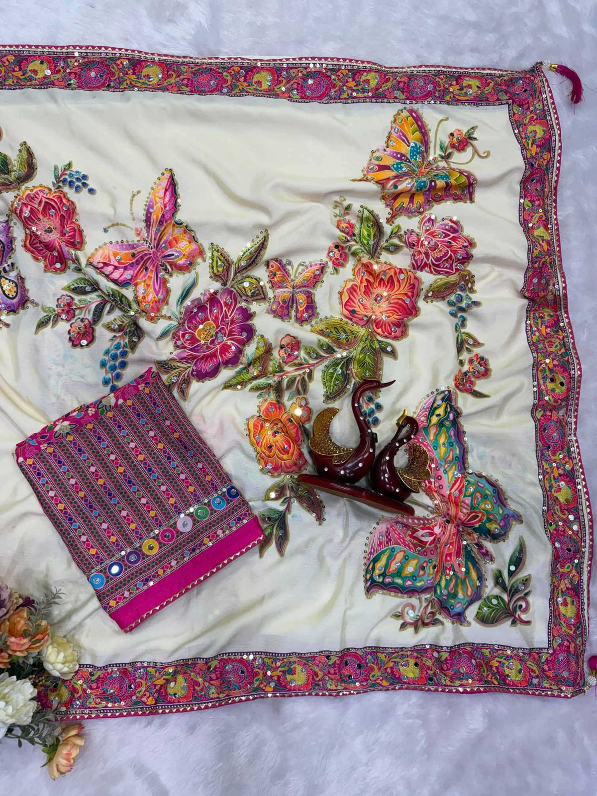 Chinon Silk Designer Saree