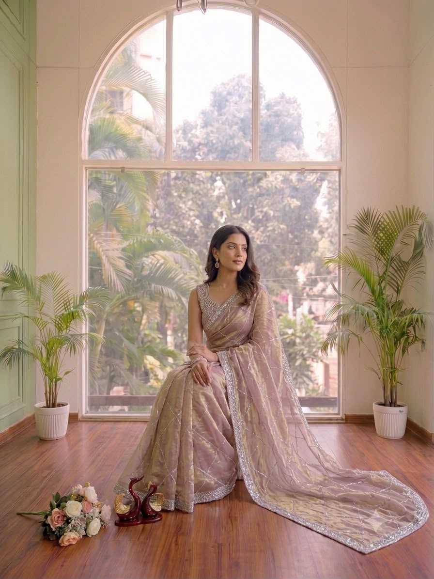Space Silk Party Wear Saree