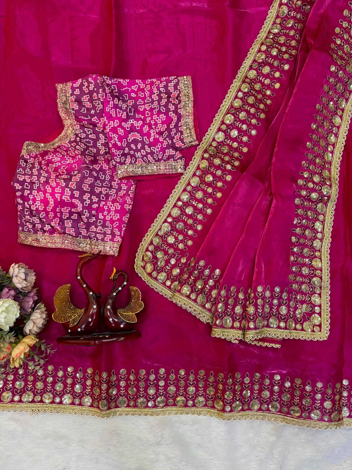 Satin Designer Saree