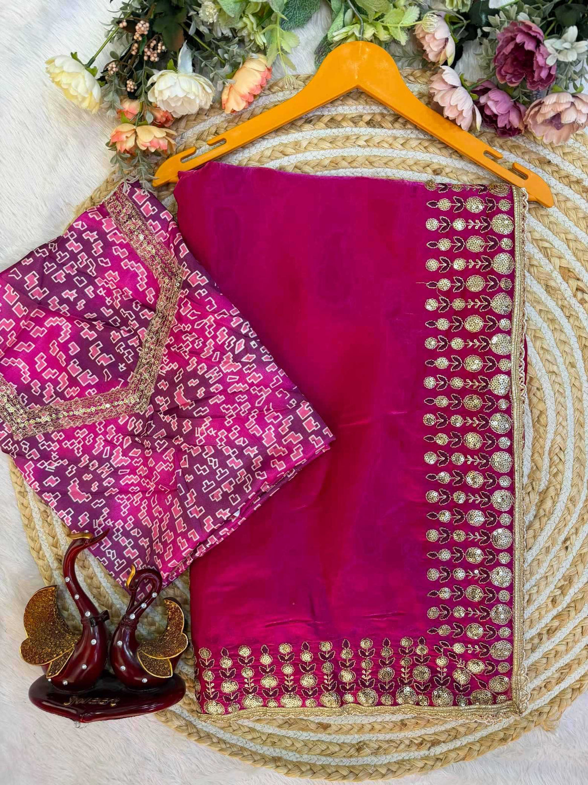 Satin Designer Saree