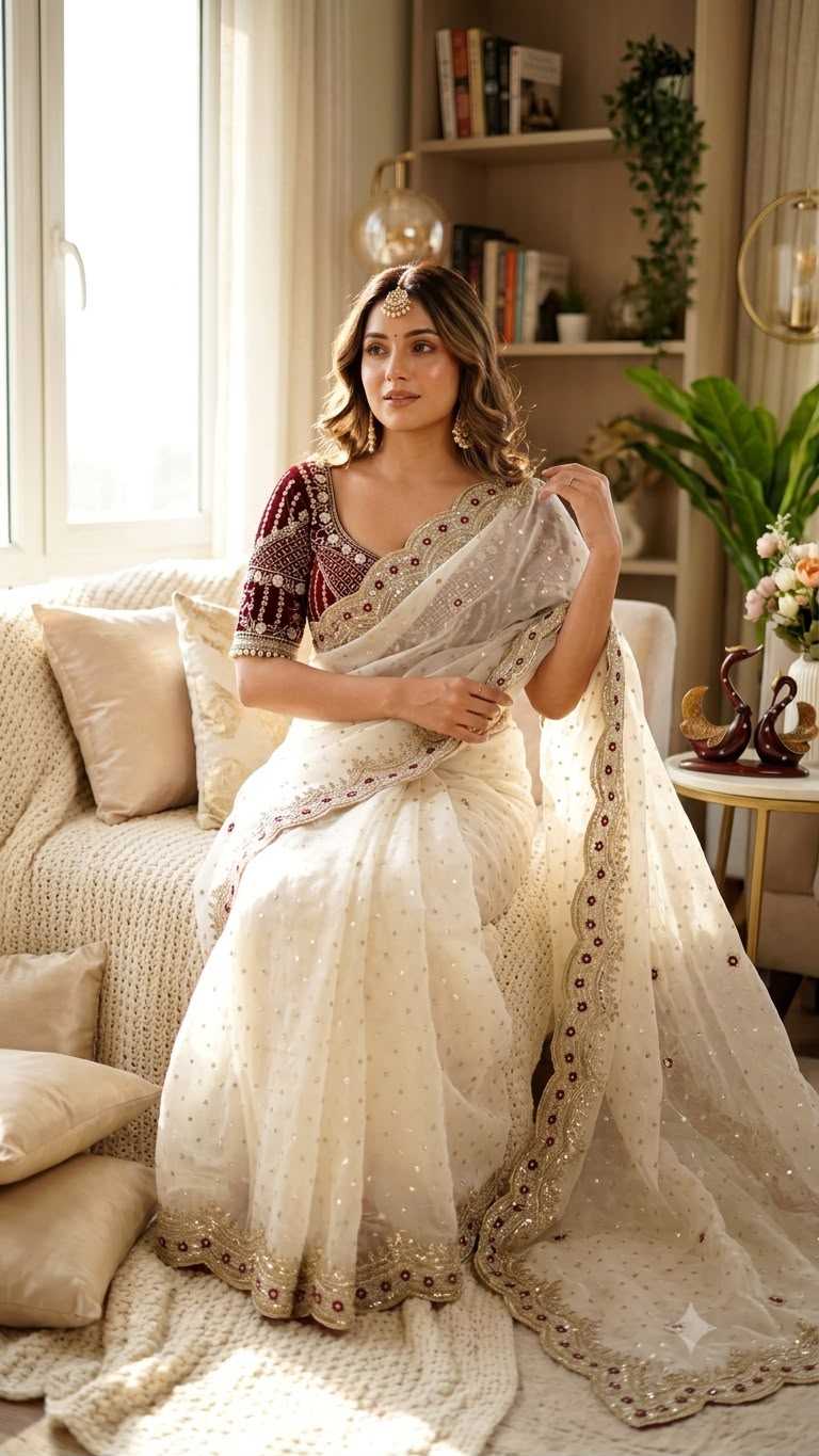 Zari Silk Sequence Saree