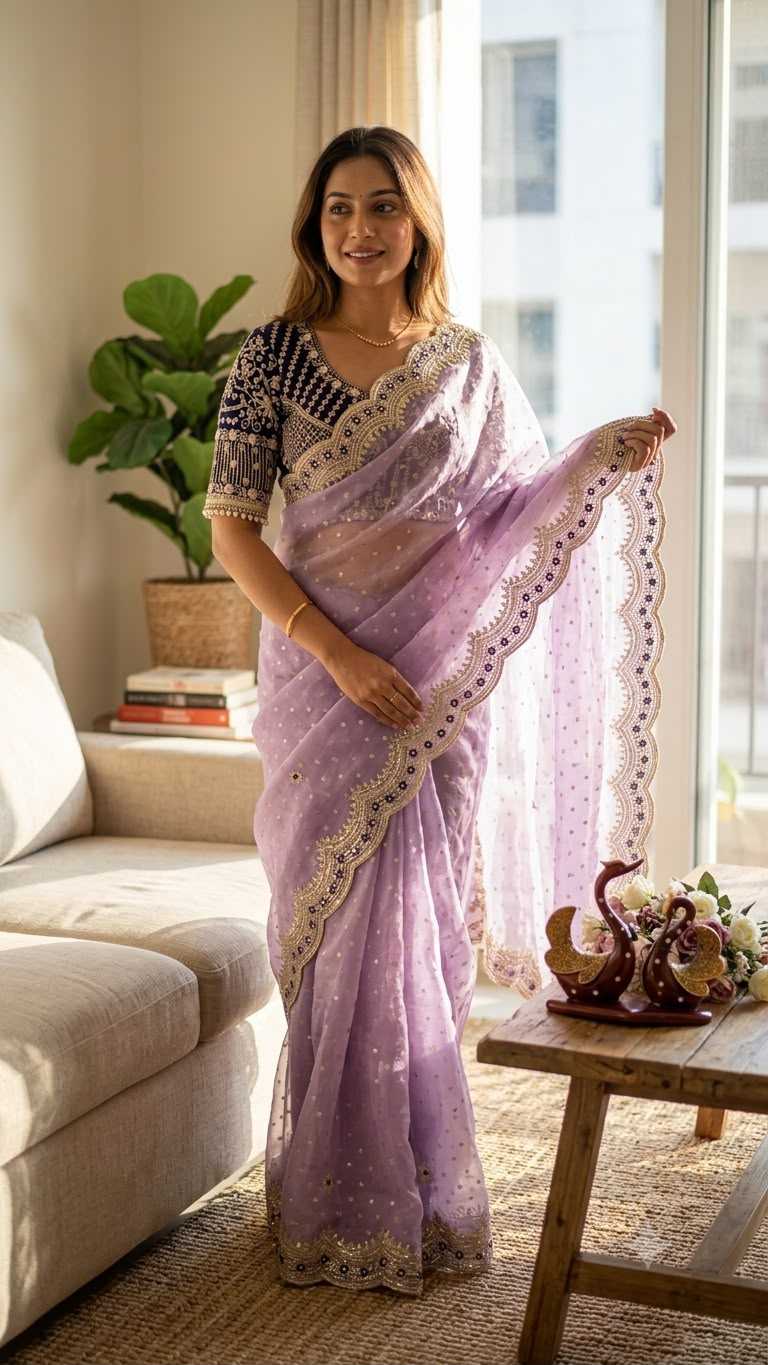 Zari Silk Sequence Saree