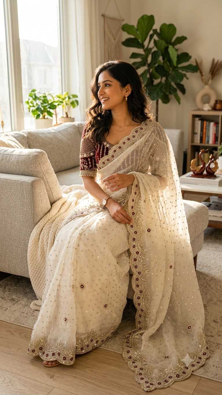Zari Silk Sequence Saree