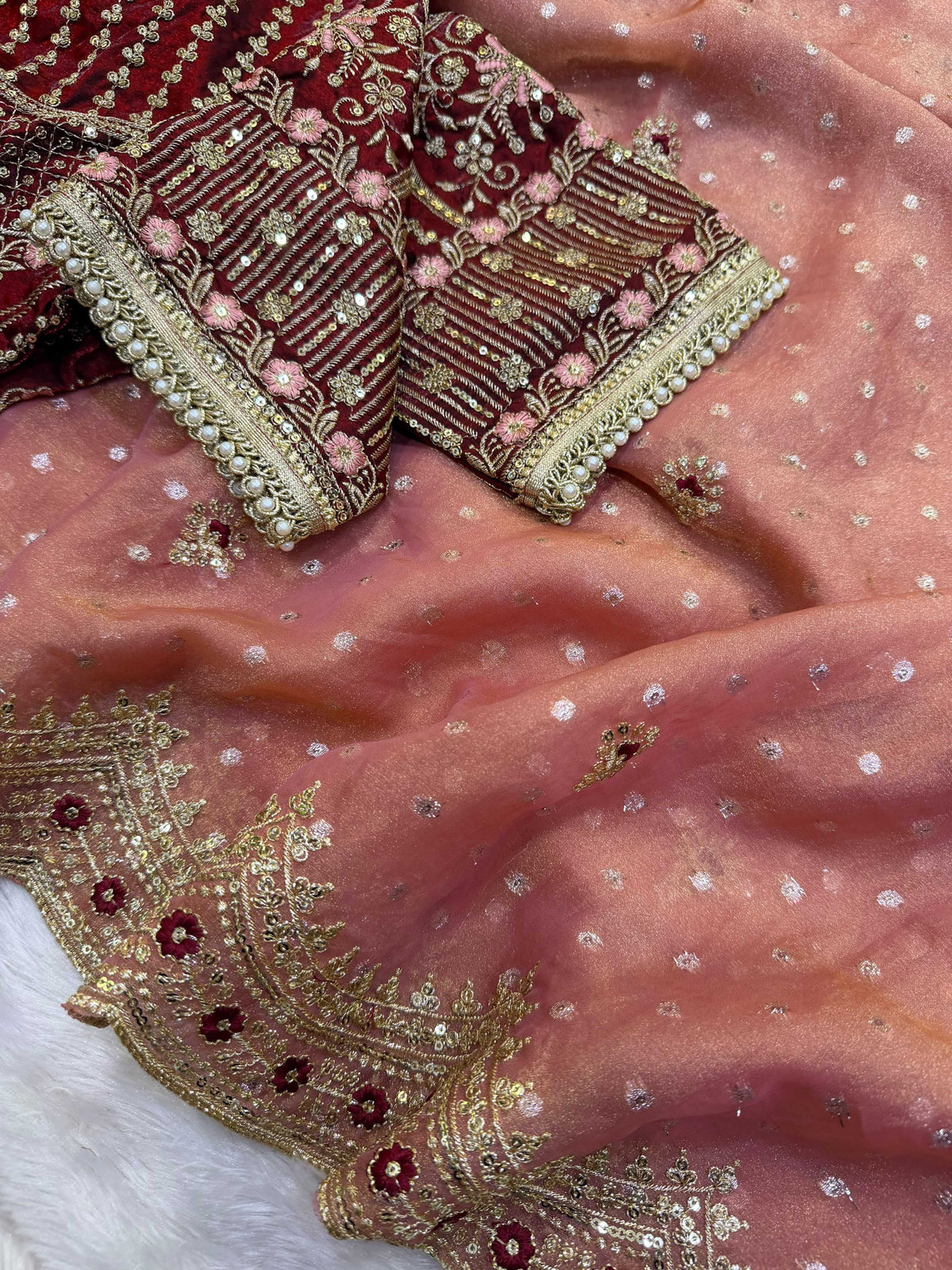 Zari Silk Sequence Saree