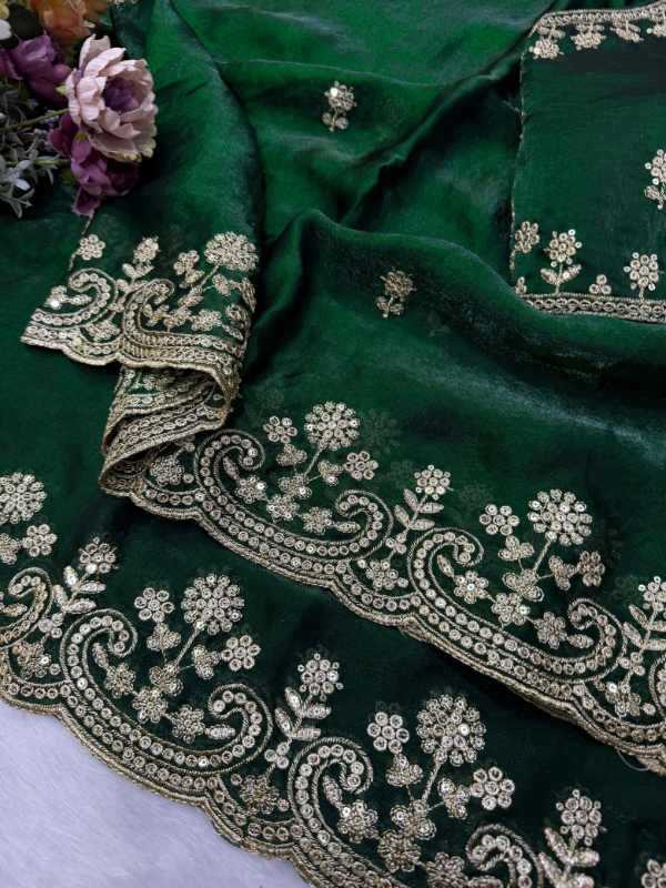 Space Silk Sequence Saree