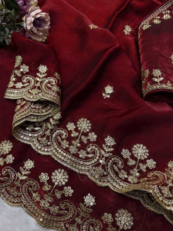 Space Silk Sequence Saree