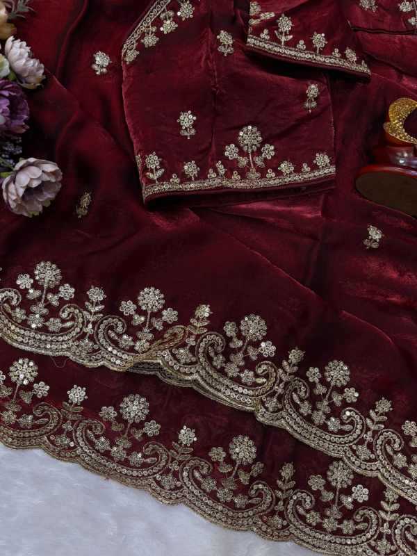 Space Silk Sequence Saree