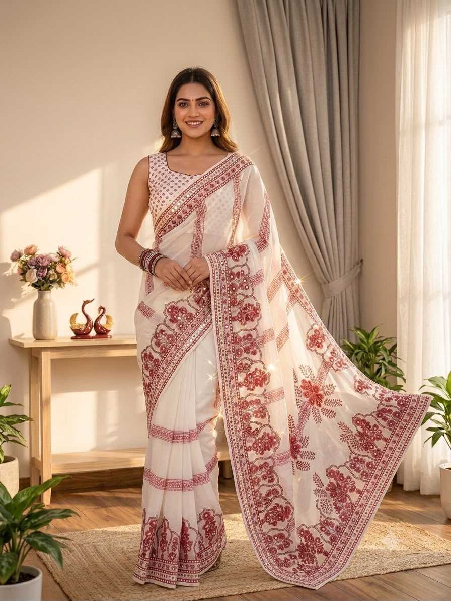 Faux Georgette Designer Saree