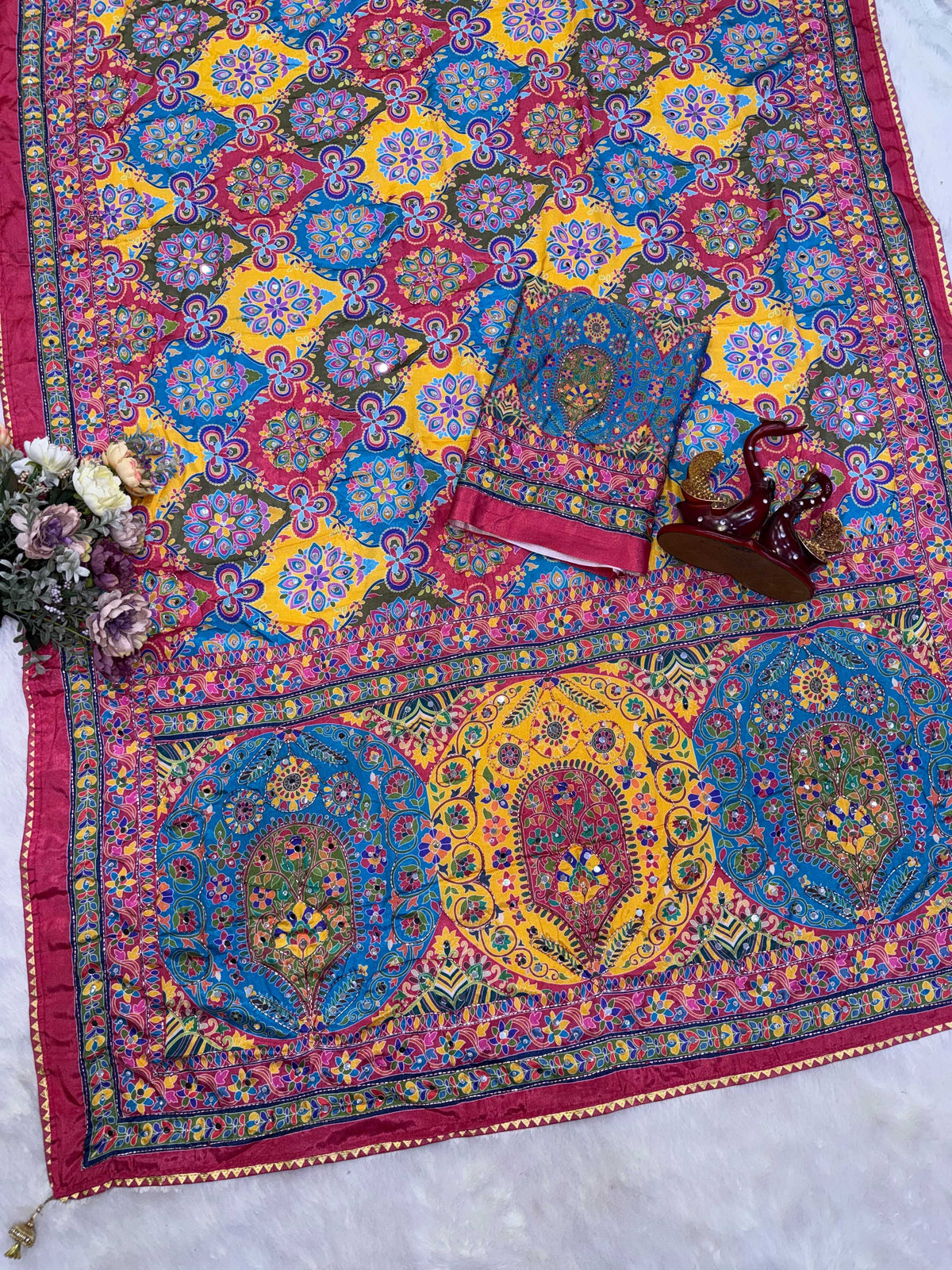 Chinon Silk Designer Saree 5639