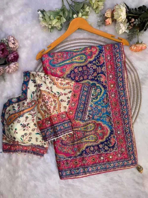 Soft Chinon Printed Saree