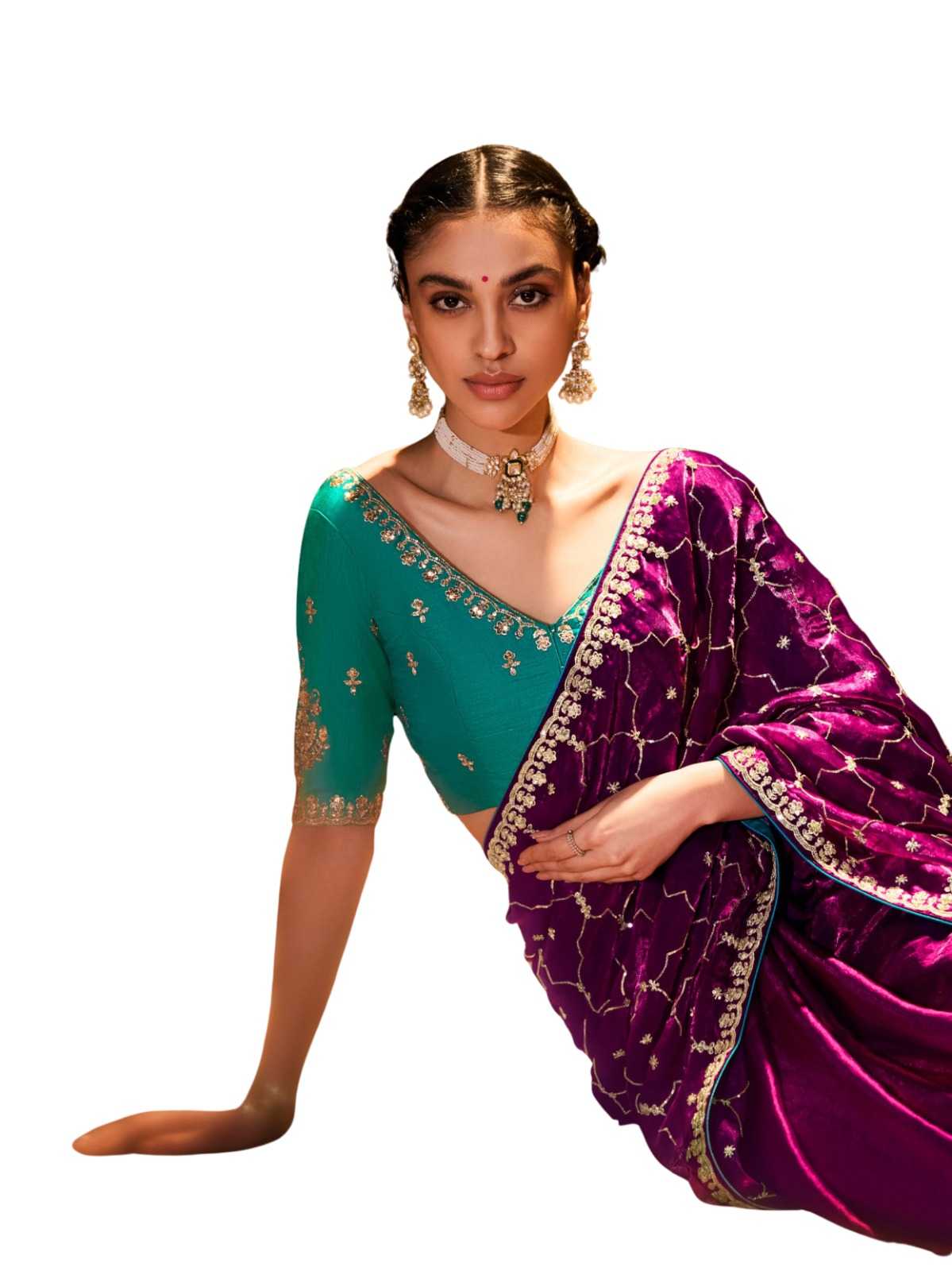 Satin Sequence Saree