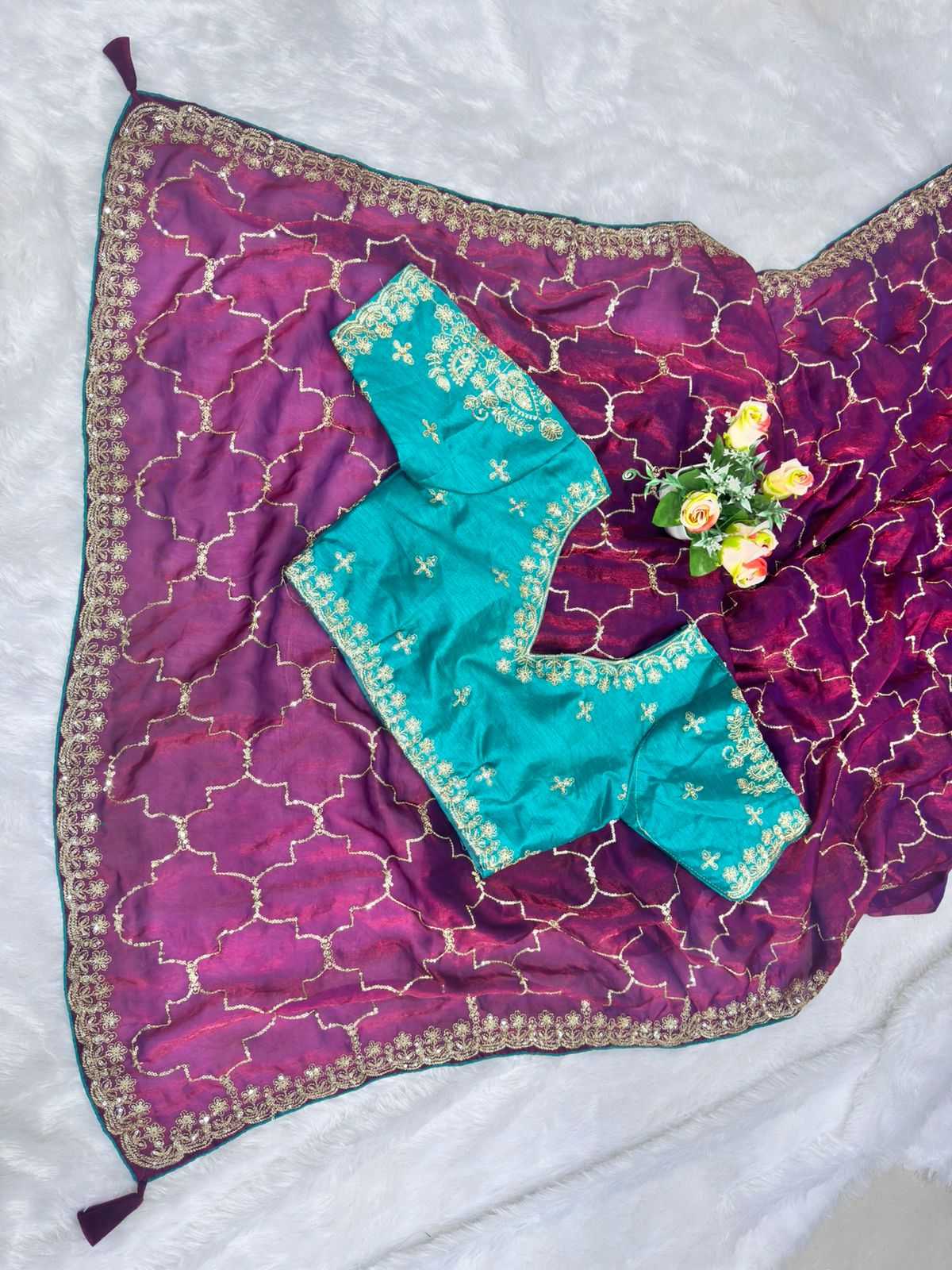 Satin Sequence Saree