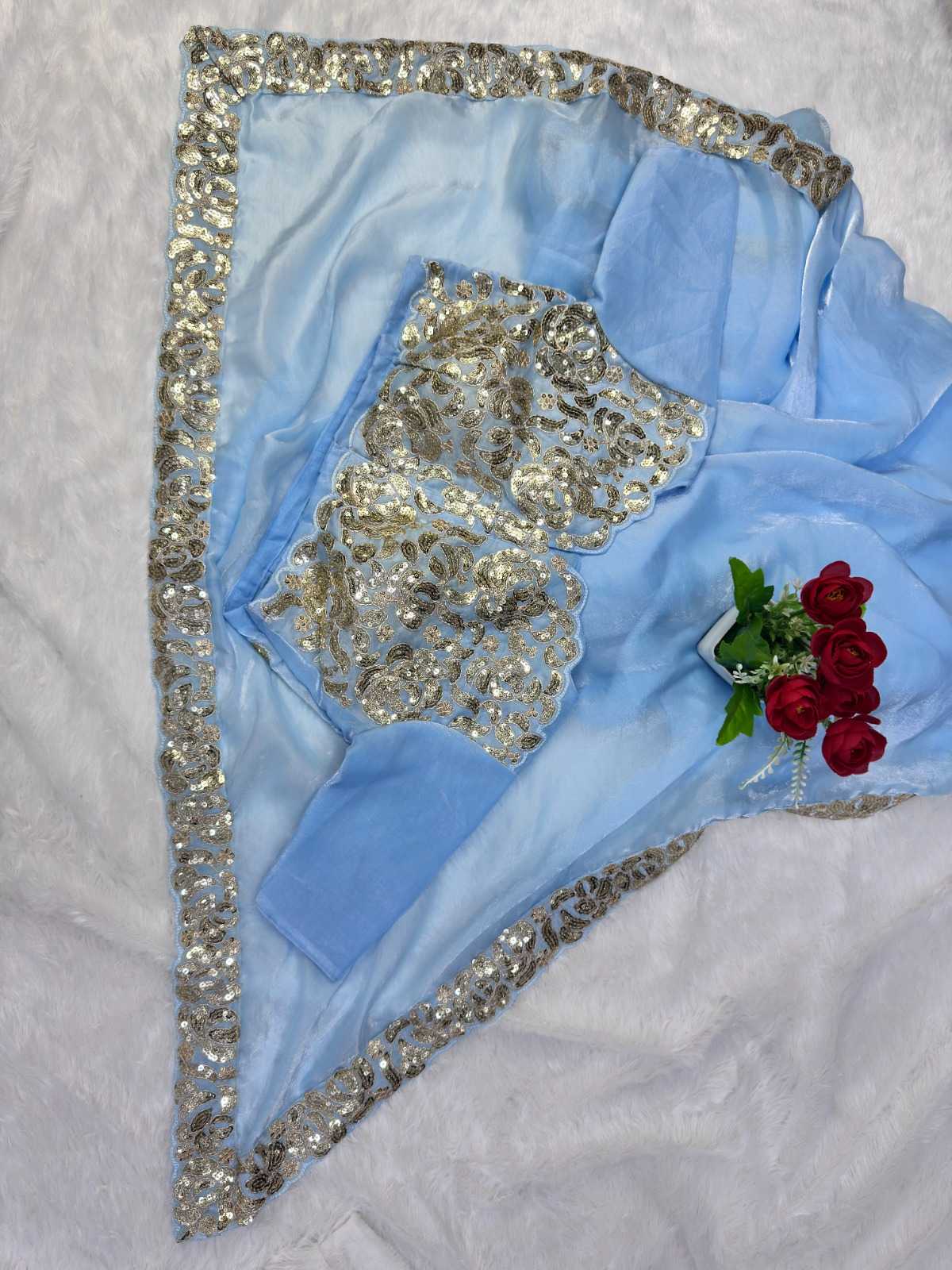Chiffon Sequence Saree