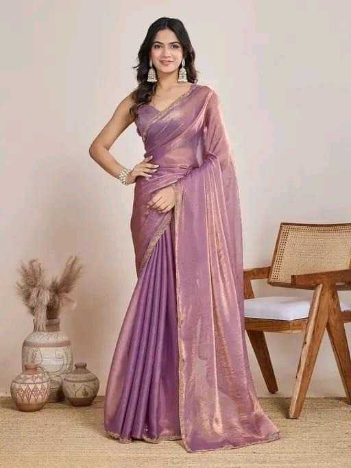 Twill Net Designer Saree