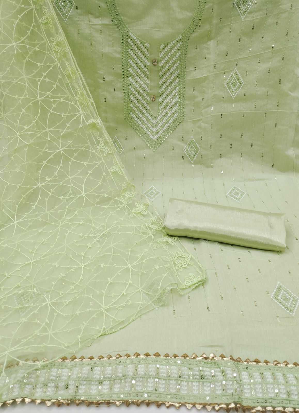 Chanderi Soft Embroidery Suit