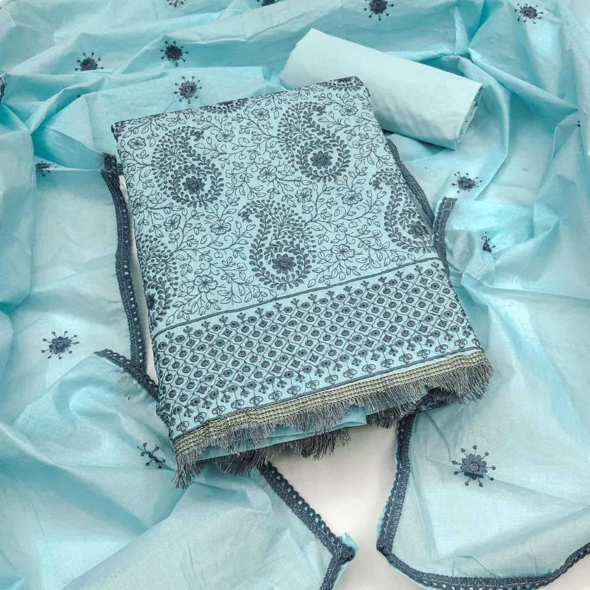 Cotton Embroidery Suit