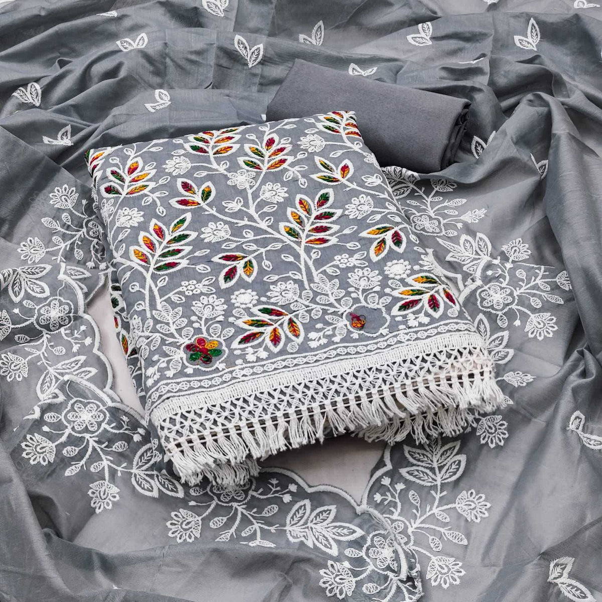 CRA Chanderi Cotton Embroidery Suit
