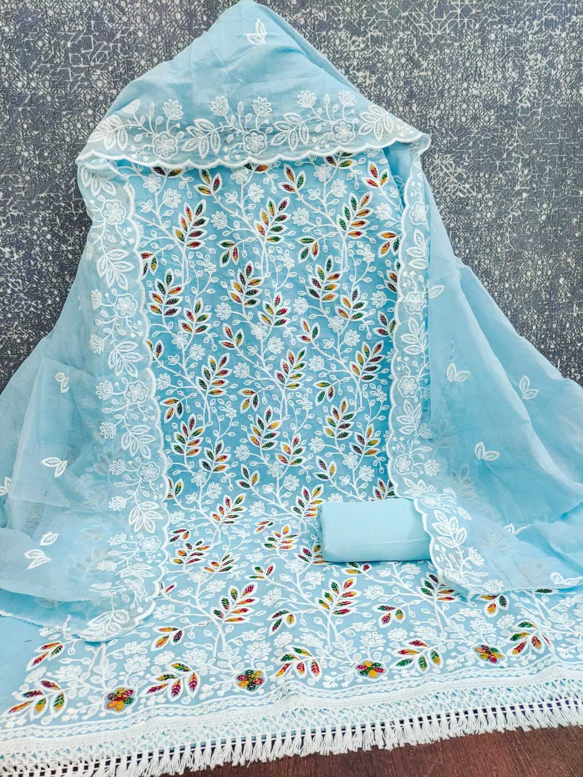 CRA Chanderi Cotton Embroidery Suit