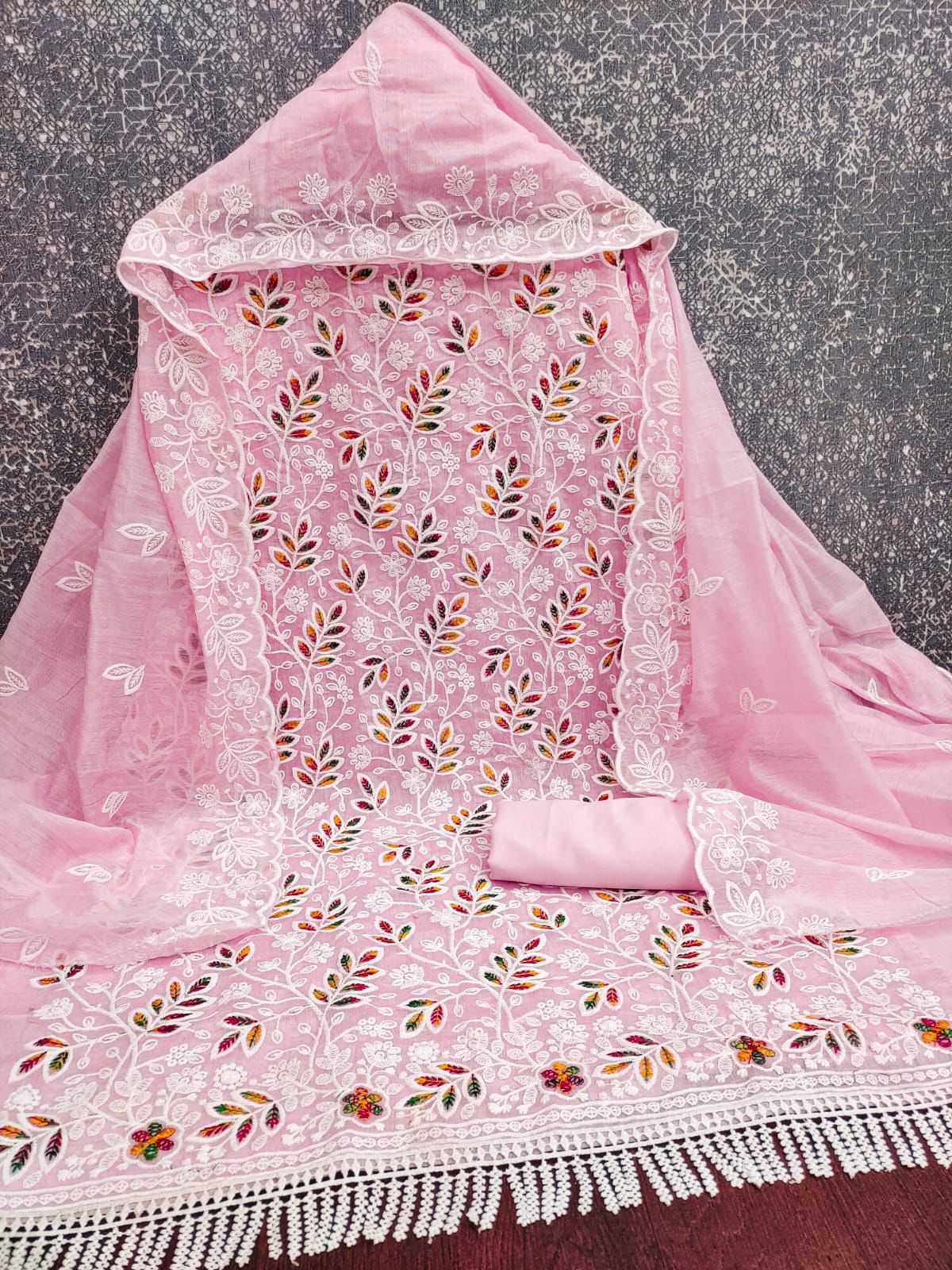 CRA Chanderi Cotton Embroidery Suit