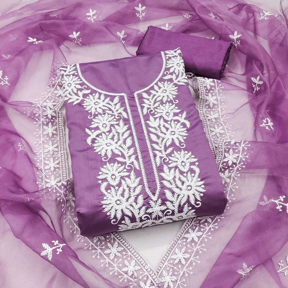 Heavy Roman Silk Ladies Suit
