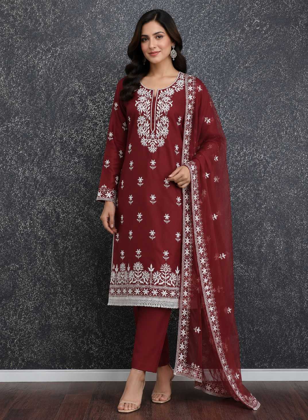 Heavy Roman Silk Ladies Suit