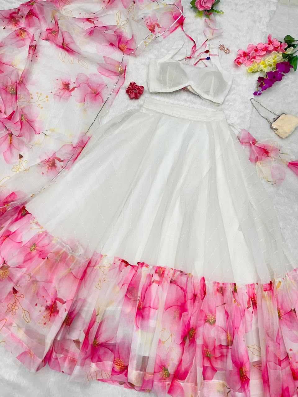 Organza Silk Designer Lehenga