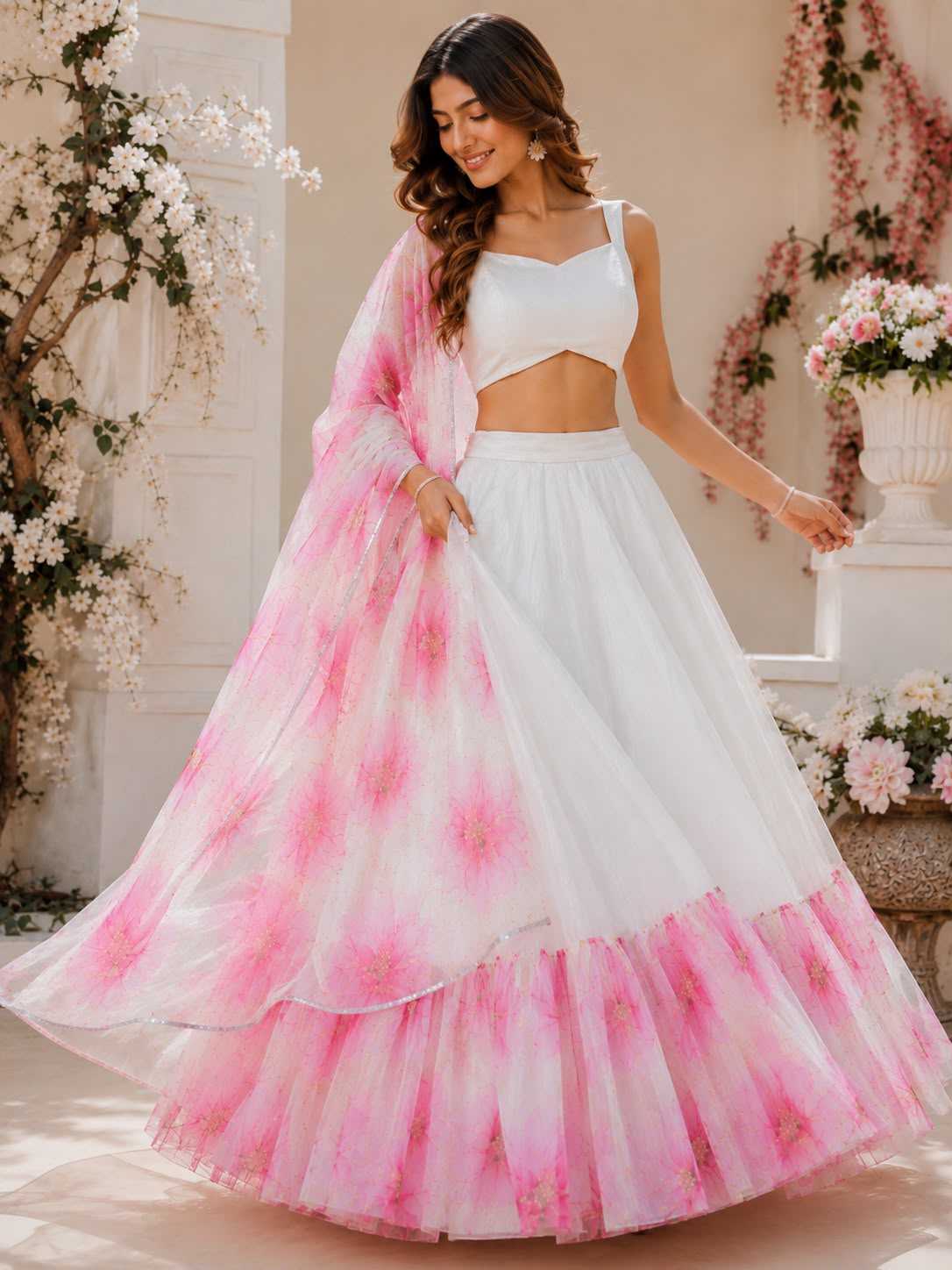 Organza Silk Designer Lehenga