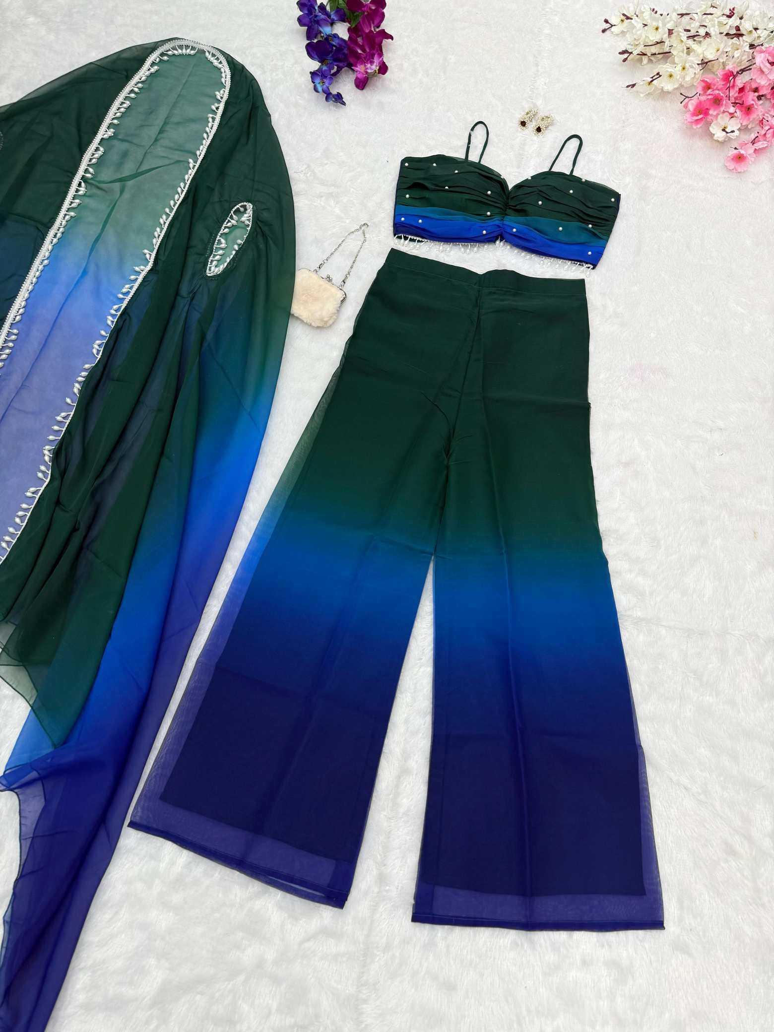 Georgette Palazzo Suit