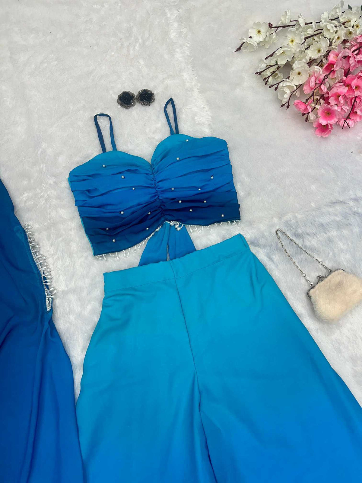 Georgette Palazzo Suit