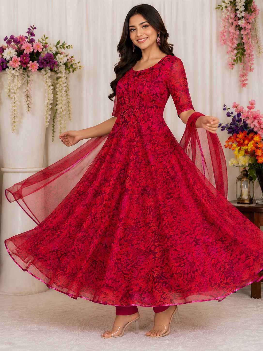 Georgette Printed Gown