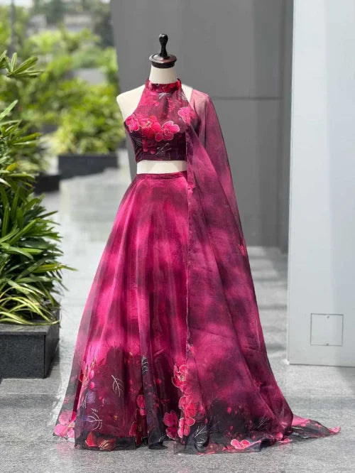 Organza Designer Lehenga 1173