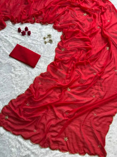 Faux Georgette Saree 1181