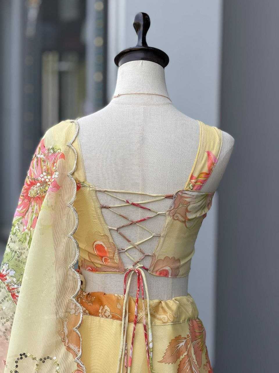 Organza Printed Lehenga
