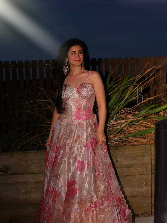 Organza Printed Lehenga