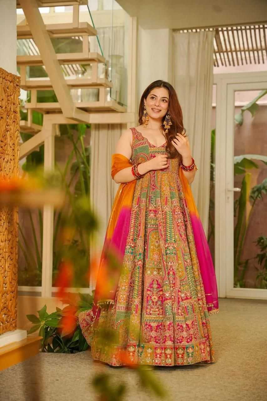 Organza Silk Printed Gown