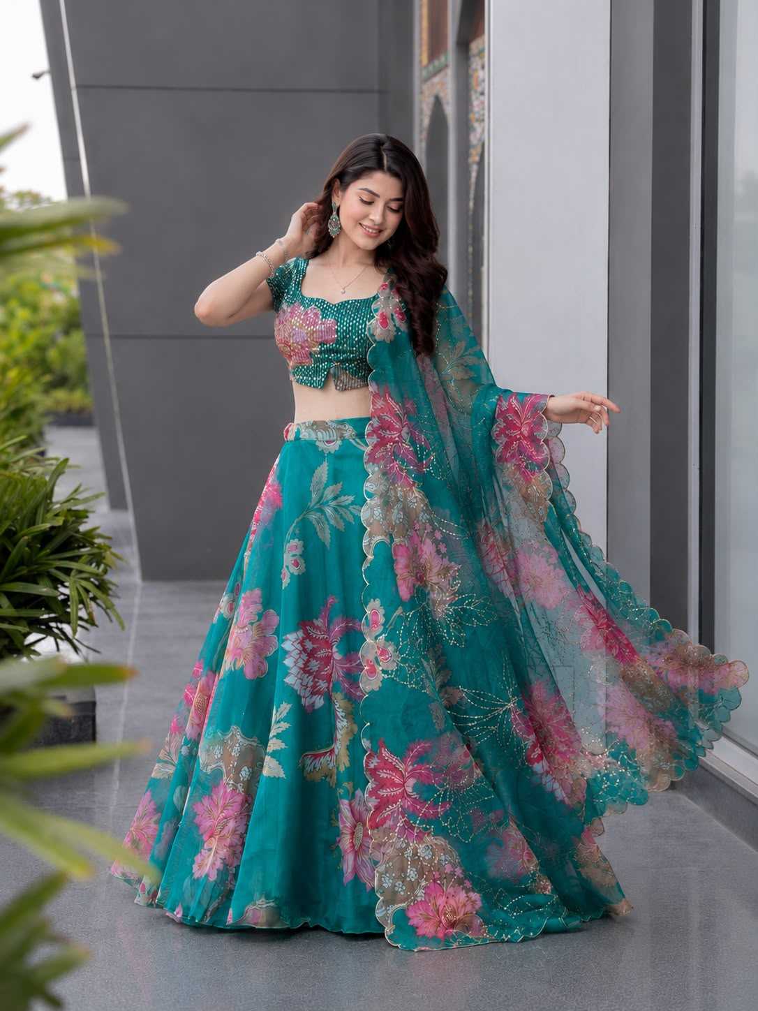 Organza Designer Lehenga